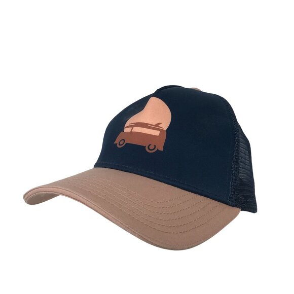 PRANA ~ WOMENS ONE SIZE ADJUSTABLE NAVY BLUE PEACH MESH HAT CAP - Picture 1 of 6
